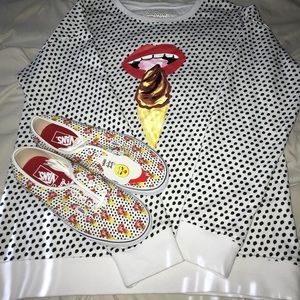 (2 ITEMS) sweatshirt with matching vans(authentic)